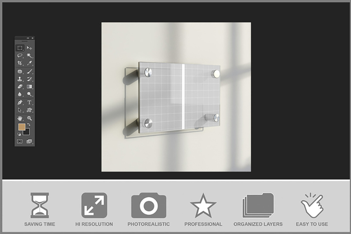 Acrylic Wall Sign Mockup, a Product Mockup by Bruno's Shop (Photo 3 of 3)