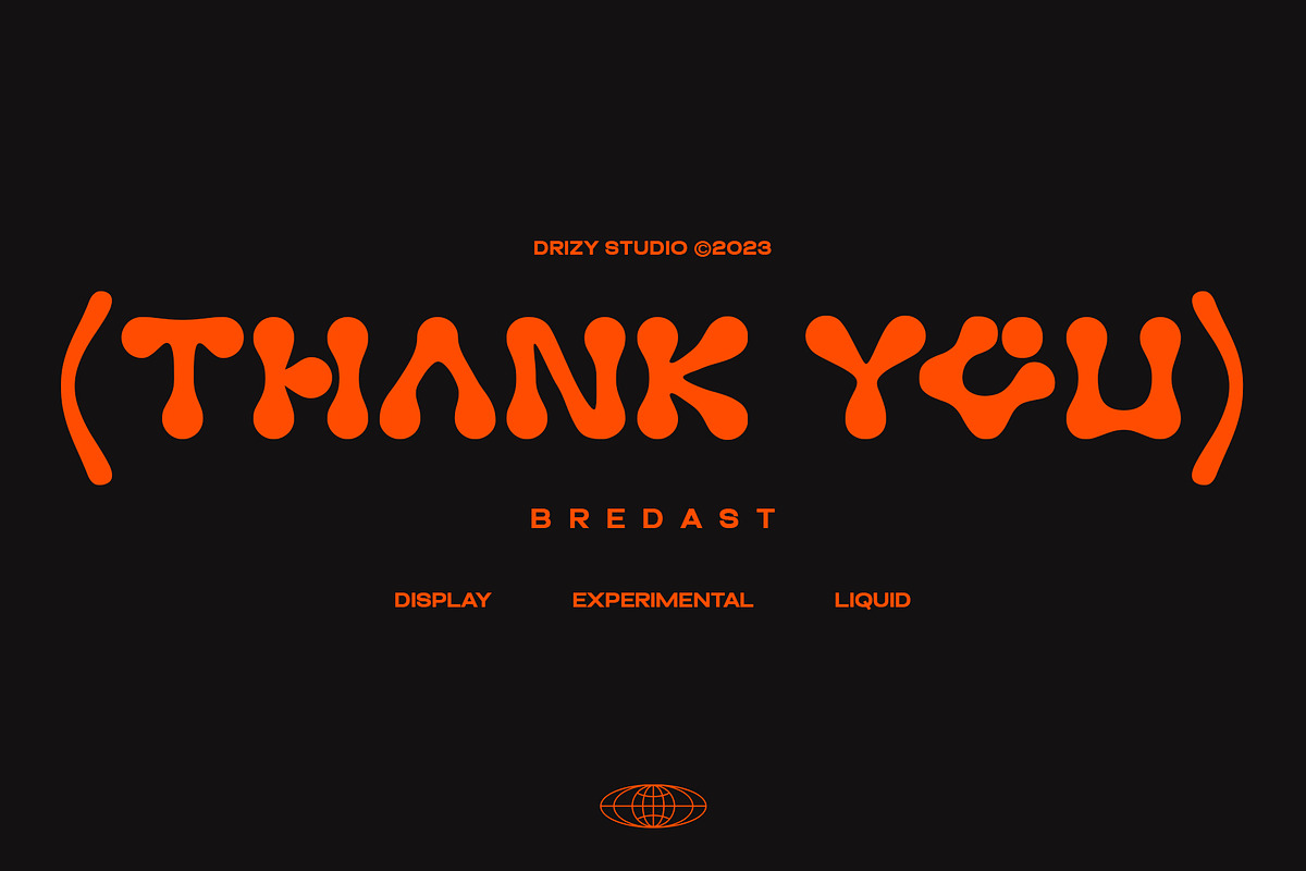 Bredast - Experimental Liquid Font, a Sans Serif Font by Drizy (Photo 9 of 9)