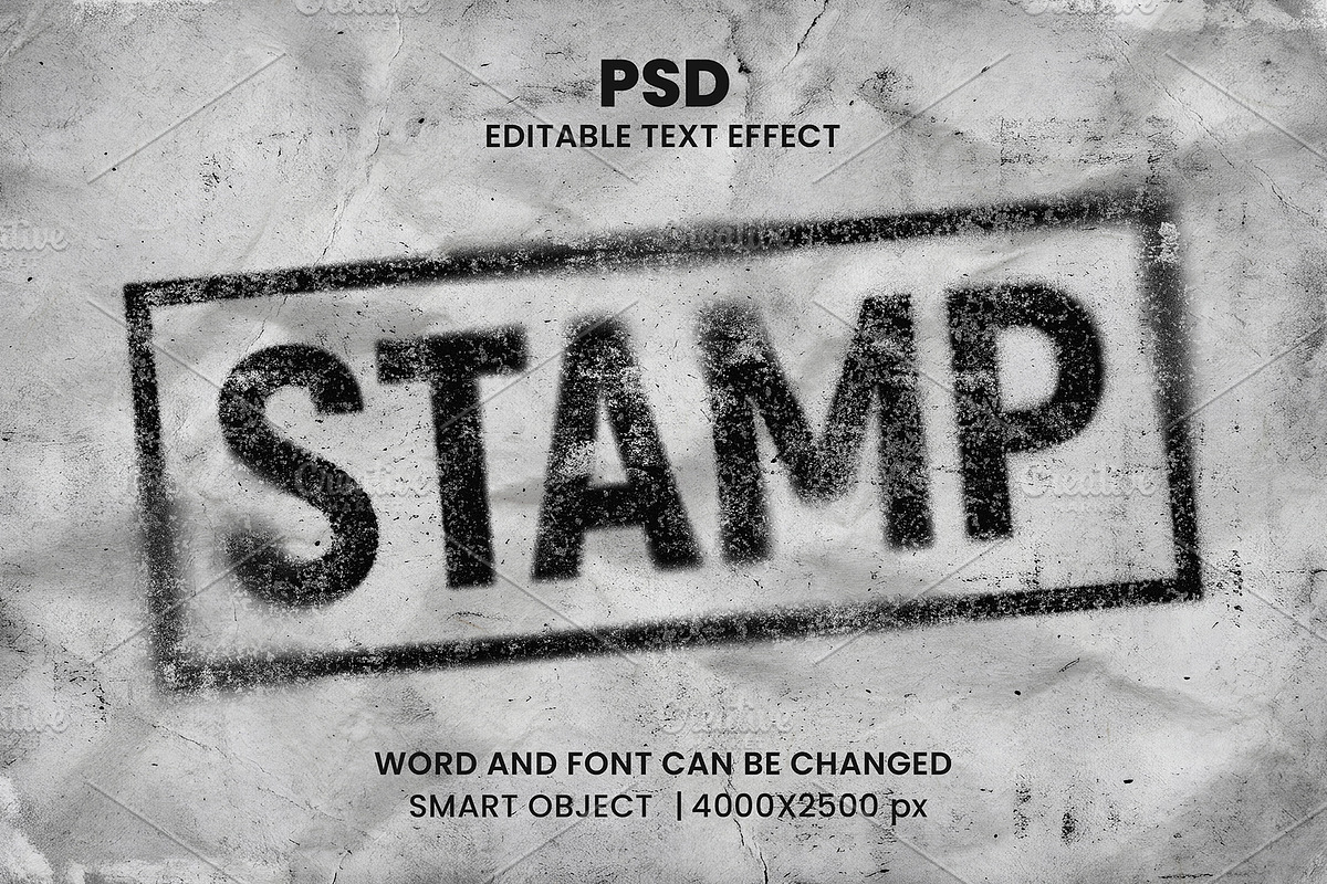 Vintage Spray Paint Stamp Text, a Layer Style Add-On by bdrobin (Photo 2 of 2)