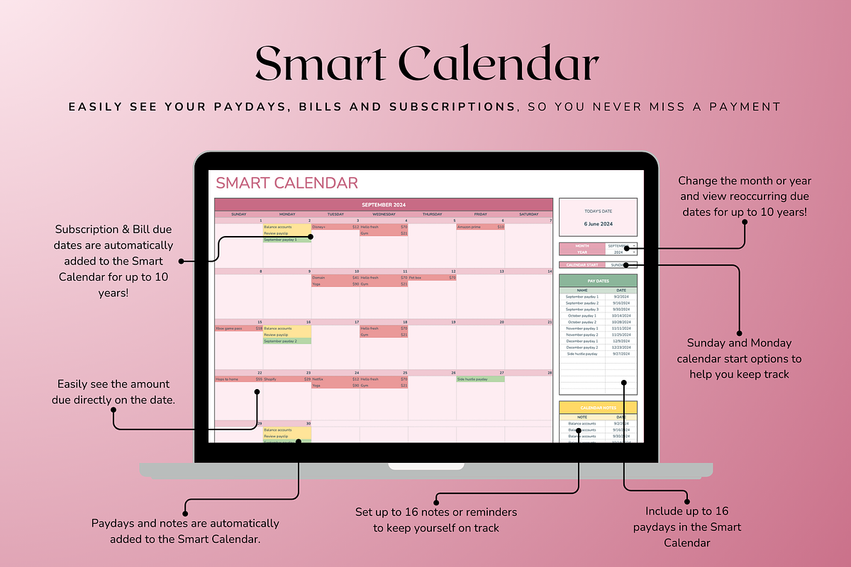 Ultimate Monthly Budget - Red, a Templates & Theme by The Creative Plans co (Photo 8 of 10)