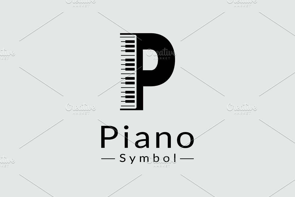 Letter P and Piano Logo, a Branding & Logo Template by Atlantis X Nurman Arbai (Photo 2 of 2)