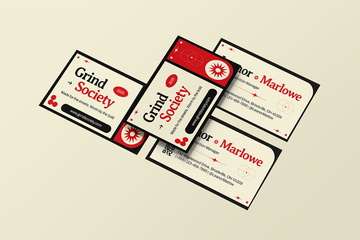 Grind Society - Business Card, a Business Card Template by StreaksideStd (Photo 3 of 3)