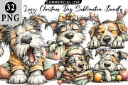 Lazy Christmas Dog Sublimation Clipr, an Illustration by Daily.Designs (Thumbnail 1 of 5)
