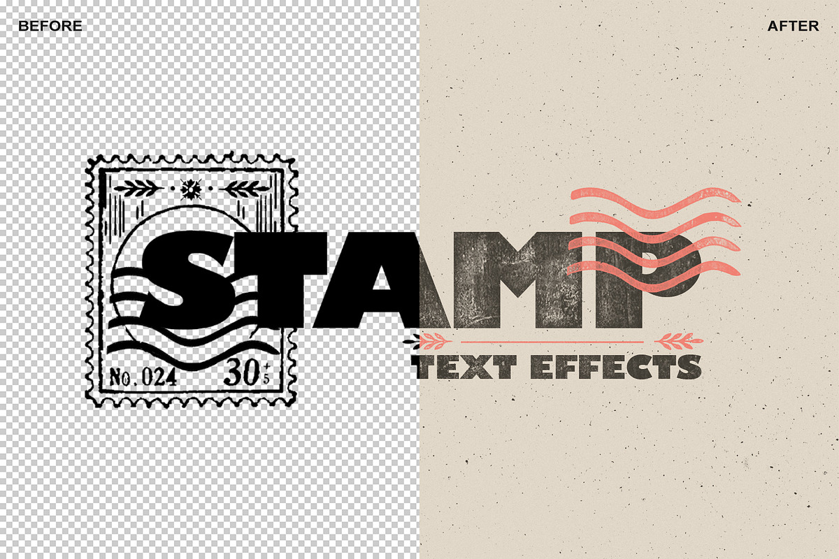 Inked Stamp Effect – 5 PSD Files, a Layer Style Add-On by Cursedesign (Photo 4 of 6)