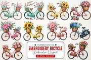Embroidery Bicycle Clipart Bundle, an Illustration by RobertsArt (Thumbnail 1 of 7)