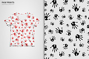 Paw Prints Seamless Patterns, a Pattern Graphic by 3Y_Design (Thumbnail 5 of 7)