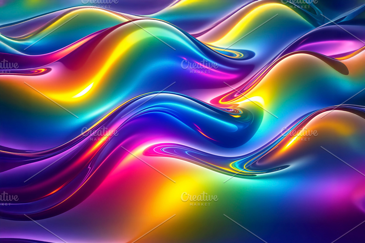 Abstract rainbow background, an Illustration by rarrarorro