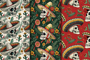 Seamless Pattern Day of the Dead, a Pattern Graphic by Designs by Helen Trupak (Thumbnail 11 of 12)
