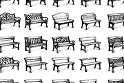 Vintage Park Bench Set, an Object Graphic by RT Studio (Thumbnail 4 of 4)
