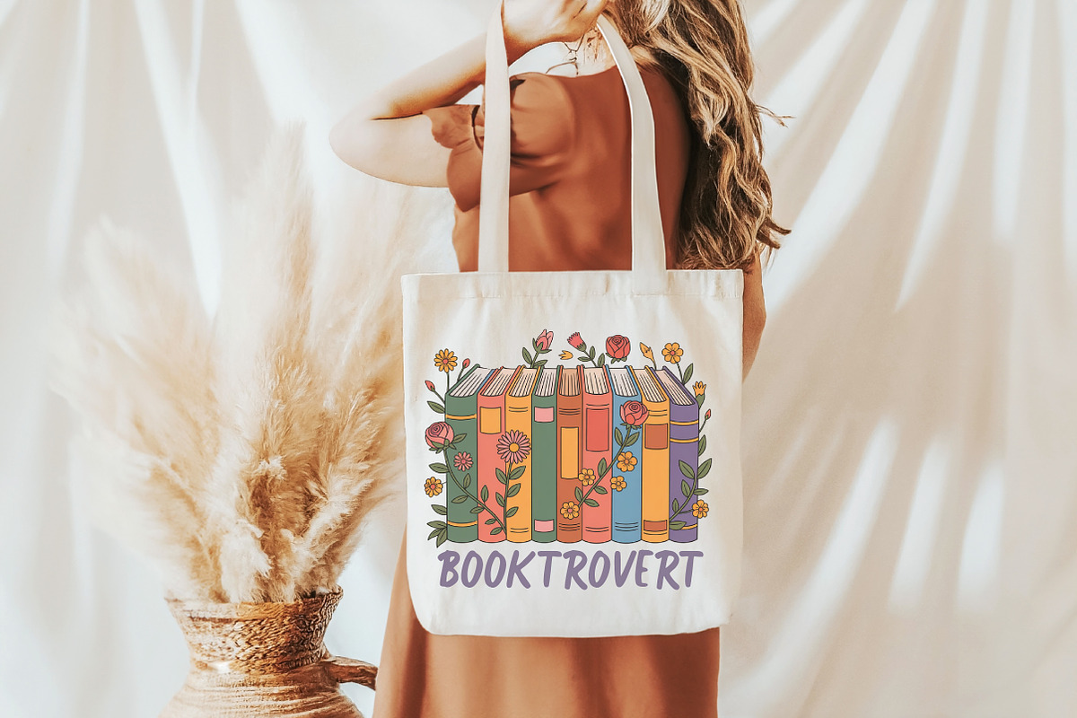 Booktrovert Png Sublimation, an Illustration by Daily.Designs (Photo 4 of 5)