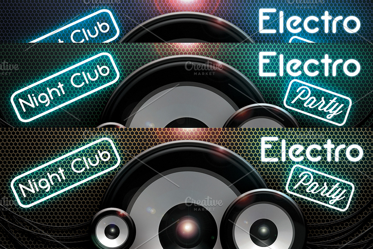 Electro Party Flyer + Facebook Cover, a Flyer Template by CREATIVE DUDE (Photo 5 of 5)