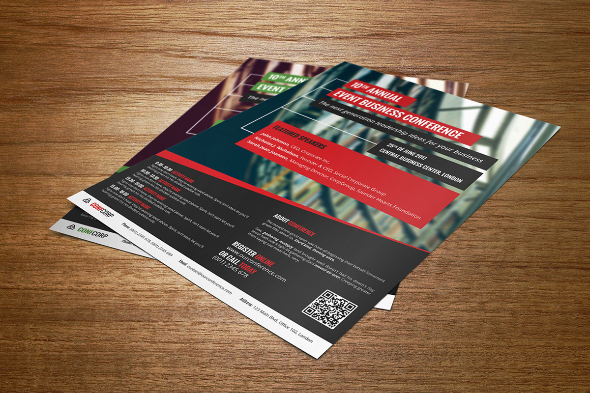 Conference or Event Flyer, a Flyer Template by grati (Photo 2 of 5)