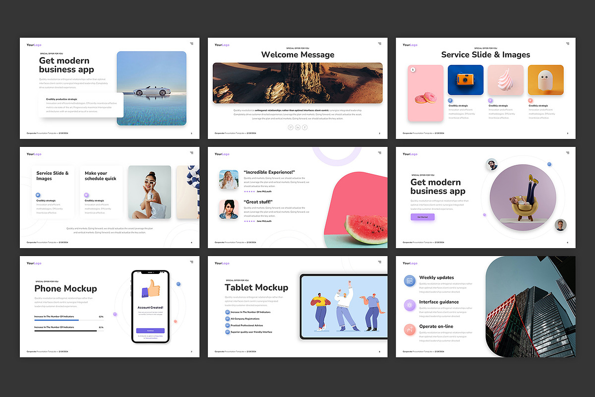 Corporate PowerPoint Presentation Te, a Presentation Template by Pixel_Vision_Store (Photo 2 of 5)