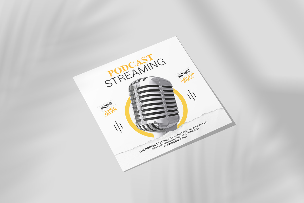 Talk show social media podcast flyer, a Social Media Template by MnGfx (Photo 3 of 4)