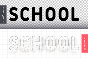 School Paper Editable Text Effect