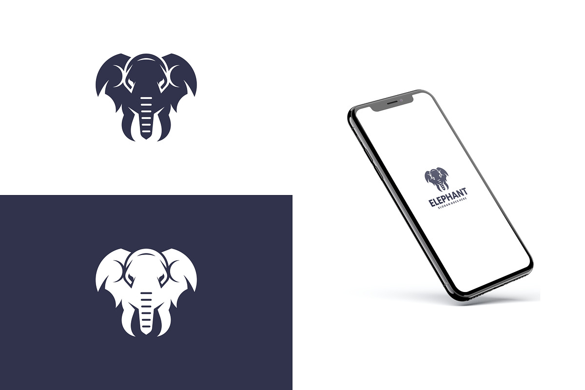 Monochrome Elephant Logo Design, a Branding & Logo Template by Artnivora.Std (Photo 3 of 4)