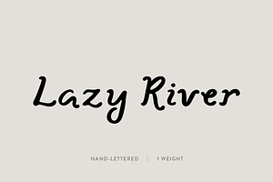 Lazy River: A Water-Inspired Font