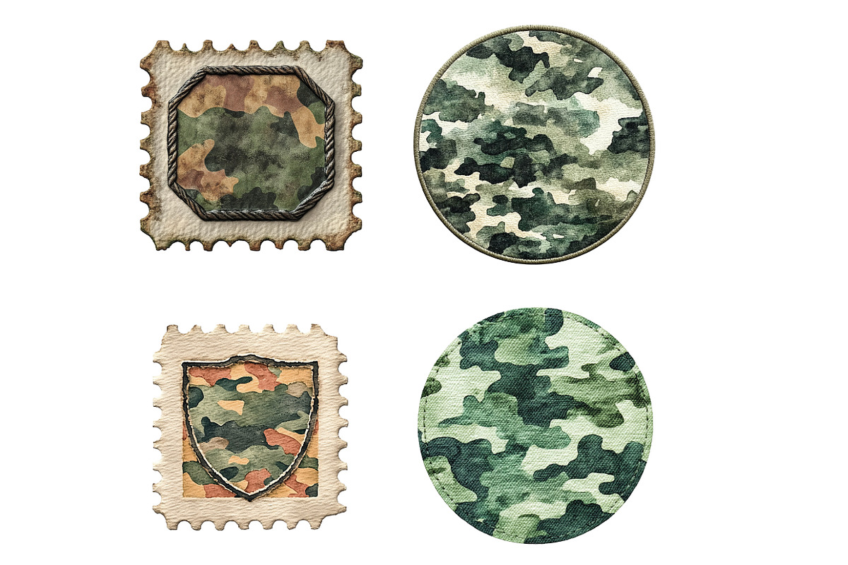 Camo Patches Sublimation PNG Bundle, an Illustration by SinaCreation (Photo 5 of 7)