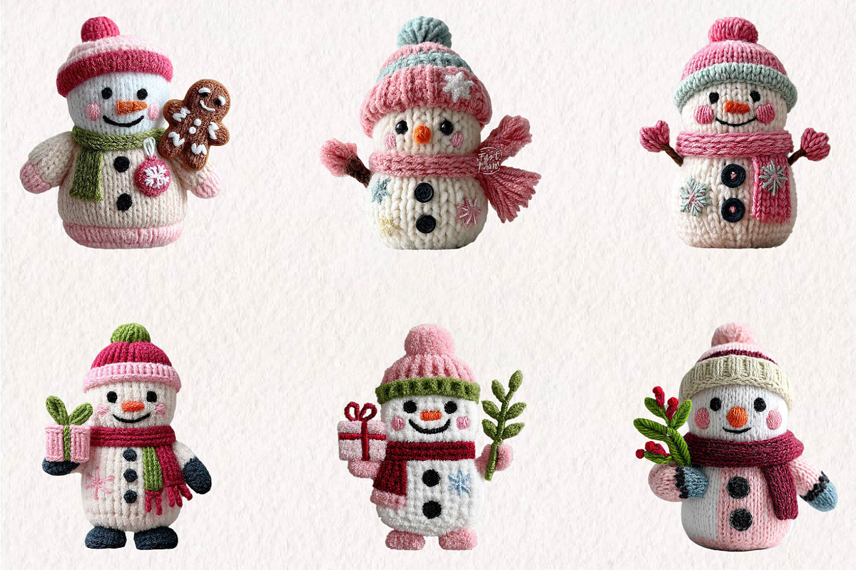 Knitted Snowman Png Crochet Snowman, a Seasonal Illustration by CreationArt (Photo 4 of 7)