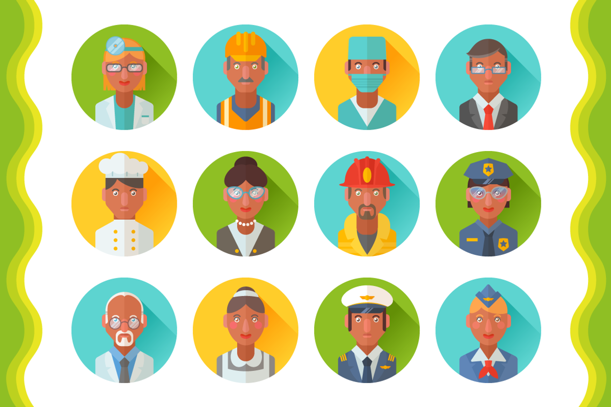 Flat Professions Avatars Icons, an Icon by Yuzach (Photo 5 of 7)