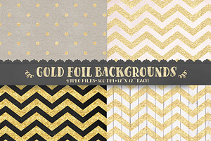 Gold Foil & Glitter Digital Paper