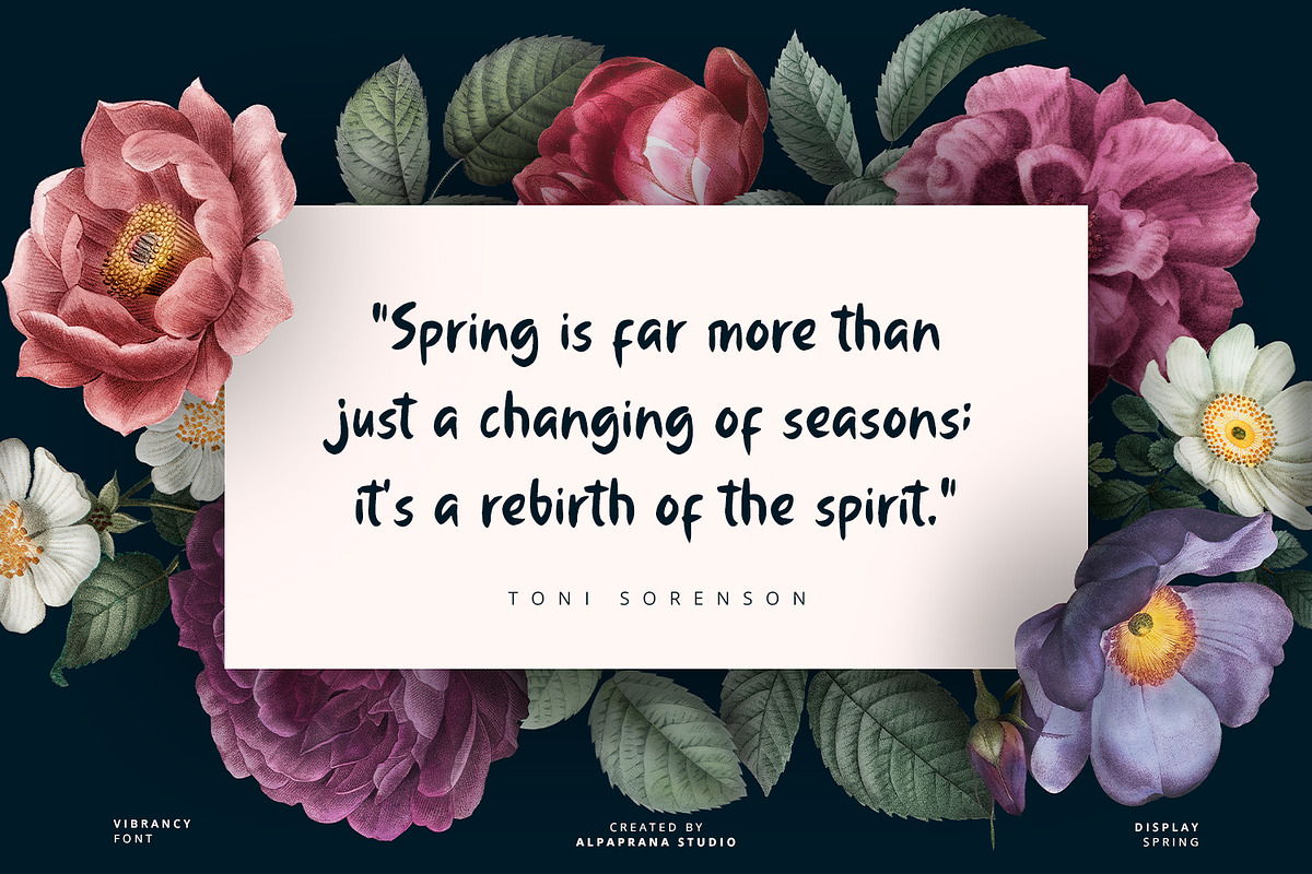 Vibrancy - Display Font, a Script Font by Alpaprana (Photo 5 of 9)