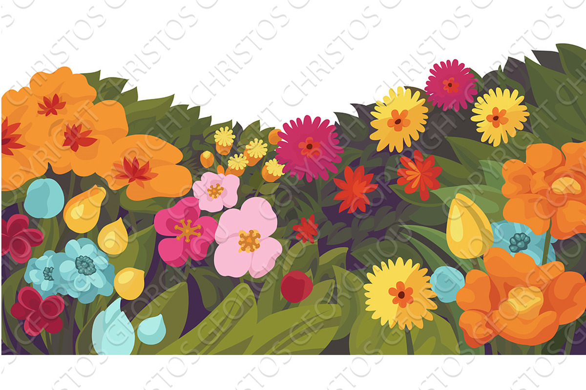 Flowers Border Floral Plants, a Texture Graphic by Christos Georghiou