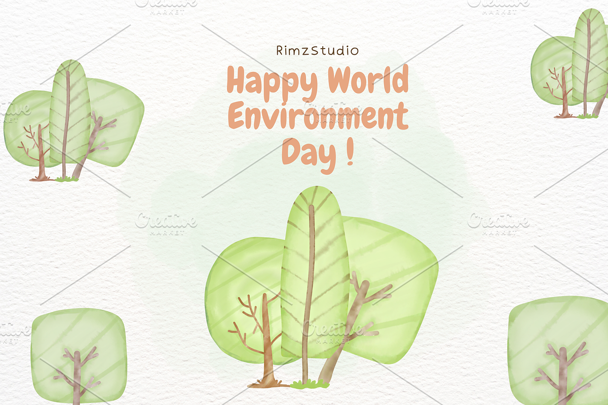 Watercolor Trees Clipart PNG, a Seasonal Illustration by RimzStudio (Photo 4 of 6)