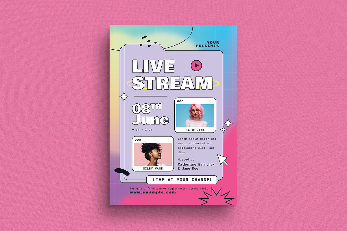 Live Stream Event Flyer Set, a Flyer Template by Guuver (Photo 2 of 3)