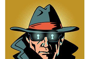 Scammer tries to find out passwords, a Person Illustration by rogistok