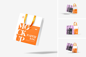 Paper Bag Mockup, a Packaging Mockup by Pikachudesign