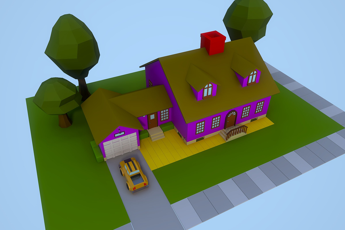 Low Poly House 2, an Architecture 3D Model by Midgardians (Photo 7 of 14)