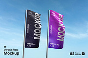 Vertical Flag Mockup, an Advertising Mockup by Rielismee (Thumbnail 1 of 5)