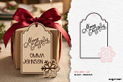 Christmas Gift Tag SVG Bundle, a Decorative Illustration by svgocean (Thumbnail 9 of 17)