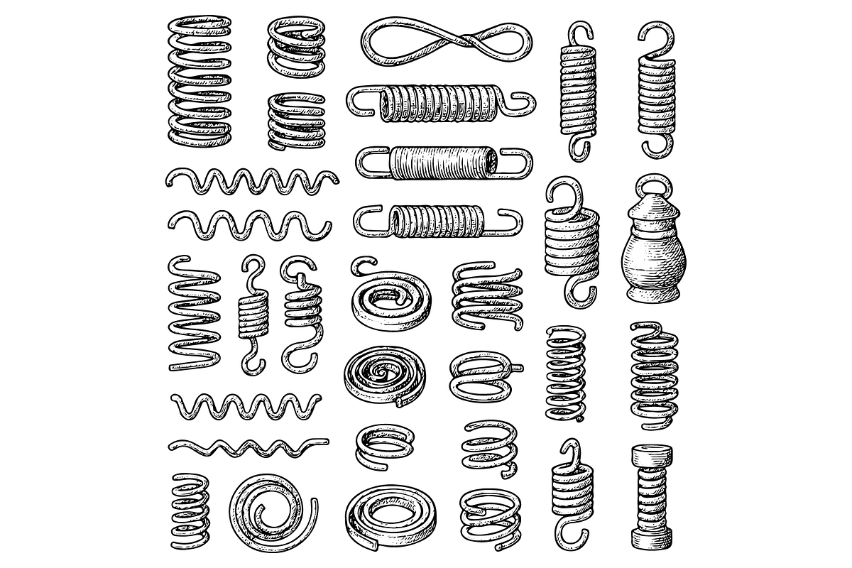 Spring Types Illustration Set, an Object Graphic by nikagraphic