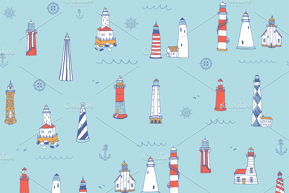 Lighthouse, a Pattern Graphic by GooseFrol (Photo 6 of 10)