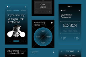 Cybersecurity Instagram Pack, a Social Media Template by fakhroo