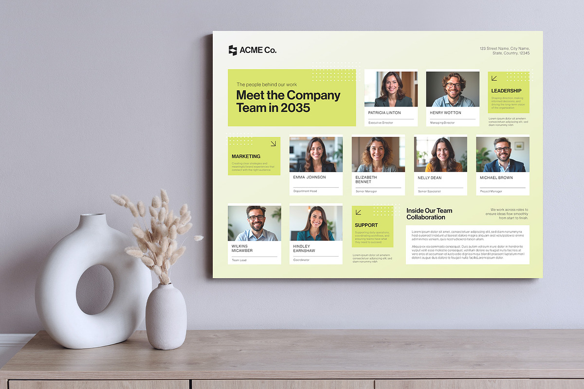 Meet The Team Poster Template, a Poster Template by BrandPacks (Photo 4 of 5)