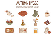 Cozy Autumn Hygge Clipart Vector, an Object Graphic by IrenKlm (Thumbnail 3 of 10)