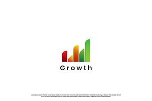 Gradient Graph Logo Design Icon, a Branding & Logo Template by Morvana Crew