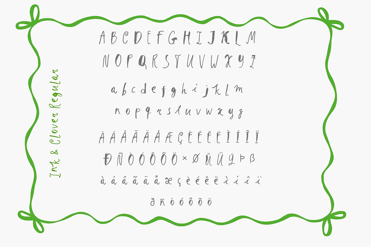 Ink & Clover. A Whimsical Font Duo, a Handwritten Font by PaperJamLab (Photo 16 of 18)