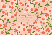 Cheery Cherry Seamless Pattern, a Pattern Graphic by chimesdesign (Thumbnail 1 of 4)