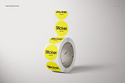 Round Roll Stickers Mockup Set, a Household Mockup by creatsy5 (Thumbnail 9 of 15)