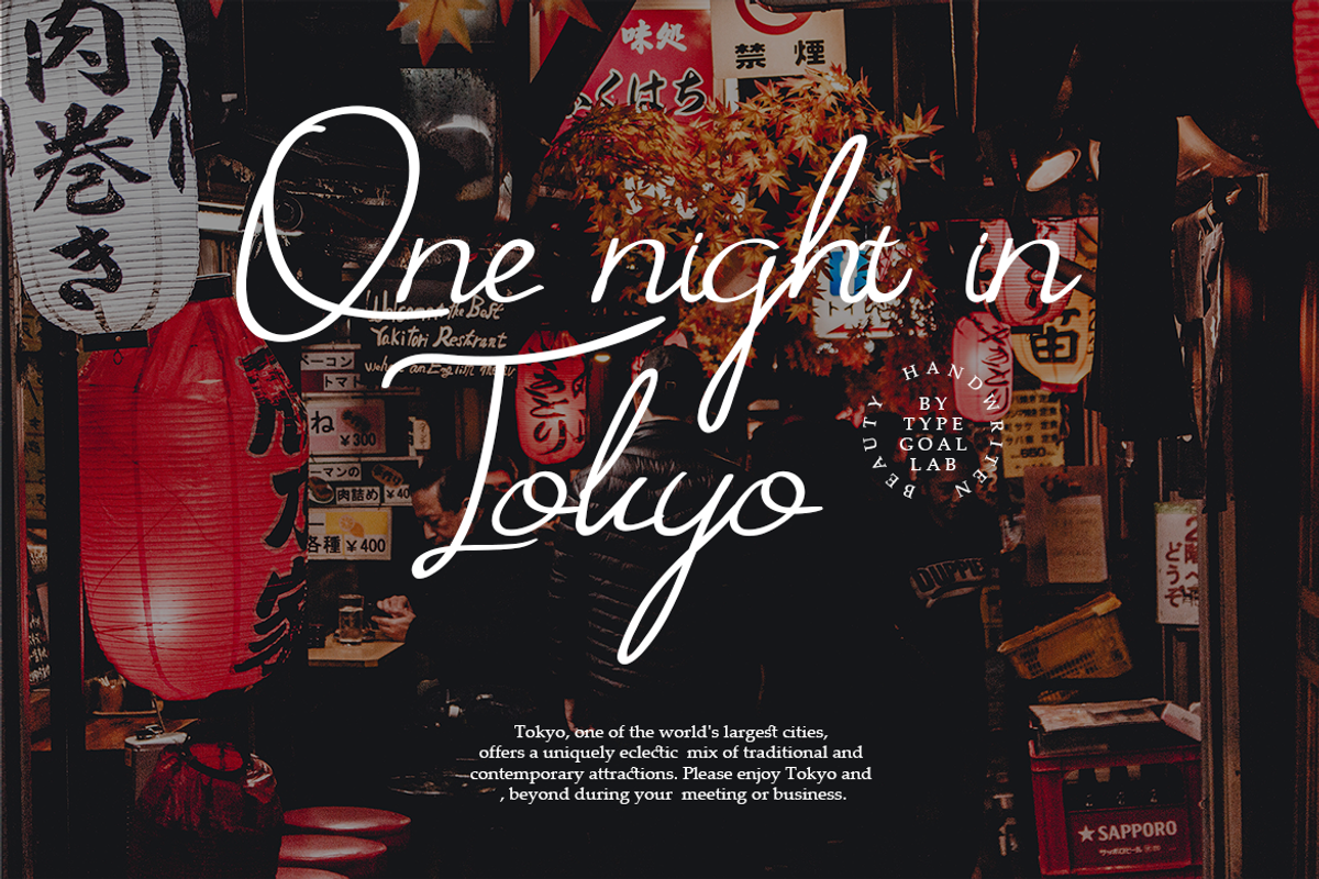 Huzairy Love, a Script Font by Typegoals Studio (Photo 3 of 9)