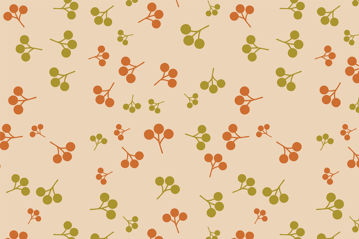 Autumn Berry Branch Seamless Pattern, a Pattern Graphic by Gfx Expert Team (Photo 2 of 3)