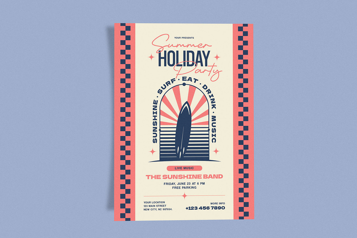 Summer Holiday Party Surf, a Flyer Template by Me55enjah Design (Photo 2 of 4)