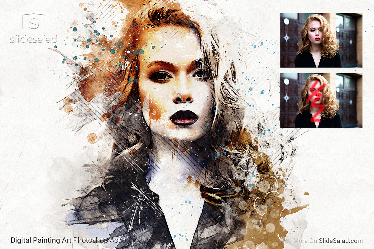 Digital Painting Photoshop Action, an Action Add-On by SlideSalad (Photo 4 of 21)