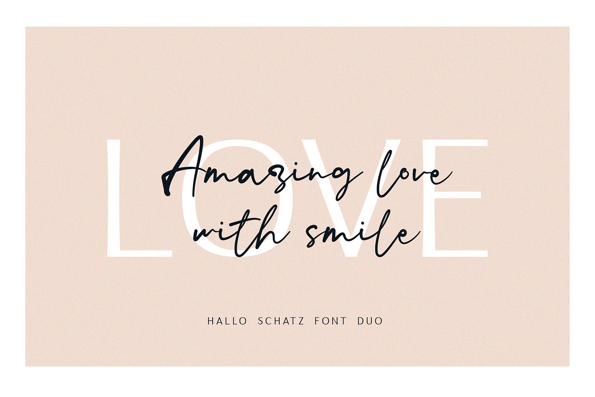 Hallo Schatz Font Duo preview 2
