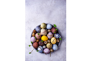 Easter eggs paint with natural dye, a Holiday Photo by Yulia Furman