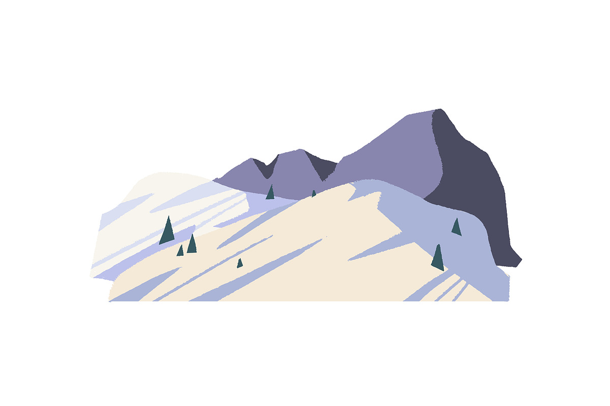 Rocky mountain landscapes set, an Object Illustration by PaperTrident (Photo 12 of 13)